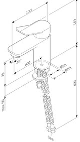 Umývadlová batéria AM.PM X-Joy FXA82122 jednopáková s odtokovým ventilom, čierna