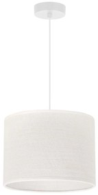 Závesné svietidlo Juta, 1x biele jutové tienidlo, (fi 20cm), w