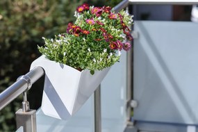 Balkónový hrantík BALKONA CLASSICO, plast, šírka 80 cm, biely lesk