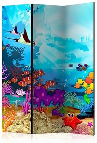 Paraván - Colourful Fish [Room Dividers] Veľkosť: 135x172, Verzia: Akustický