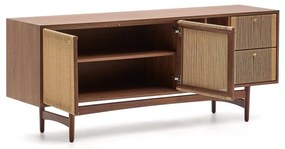 Hnedá nízka komoda v dekore orecha 180x73 cm Elan – Kave Home