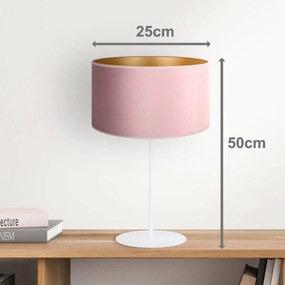 Stolová lampa Golden Roller 50 cm ružová/zlatá