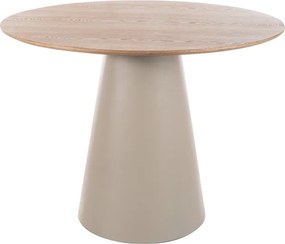 Okrúhly jedálenský stôl ANGEL 100x100 cm, dekor dub/kašmír