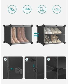 Modulárny regál s priehradkami BOXIFY čierny