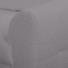 Tmavosivá rohová pohovka z textílie buklé (ľavý roh) Ariella – Ropez