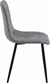 Sivá stolička LIBRA PLATINUM GREY s čiernymi nohami