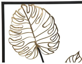 Kovová závesná dekorácia so vzorom listov Mauro Ferretti Luxy -A-, 31 x 90 cm