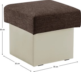 Taburetka T1 - hnedá / béžová