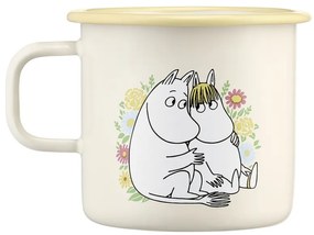 Hrnček Moomin Flowers 0,55l, smalt / žltý