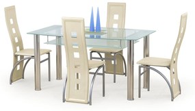 Jedálenský stôl Carola mliečna (pre 6 osôb) (mliečne sklo). Vlastná spoľahlivá doprava až k Vám domov. 769057