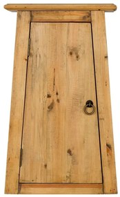 furniture-nabytek.cz - Masívna nástenná skrinka do kúpeľne Rangoon z recyklovanej borovice, lakovaná, hnedá – 42×22×70 cm