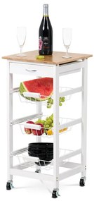 BONTEC Regál, mdf, biela, DR-043 Farba: Biela