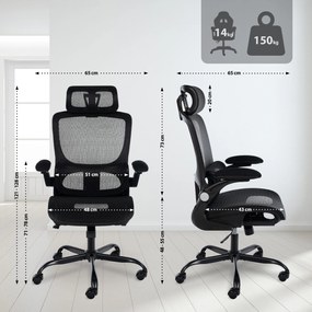 Kancelárska stolička Kaylee - čierna