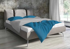 Bavlnené obojstranné posteľné obliečky tyrkysovej farby
