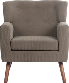 Sedačka Kioni látka cord - tmavohnedá