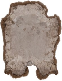 Hrdzavo hnedá králičia koža Rabb - 40*30*2cm