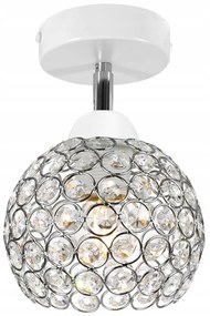 Bodové svietidlo Crystal, 1x strieborné krištáľové tienidlo, (výber z 2 farieb konštrukcie - možnosť polohovania)
