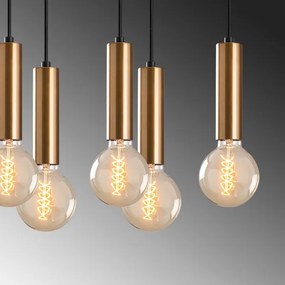 Závesný luster TEMPO na lanku 10xE27/40W/230V zlatý