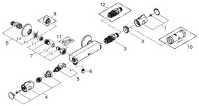 GROHE 34558000 - Termostatická sprchová batéria GROHTHERM 800 DN 15 lesklý chróm