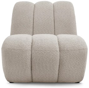 Béžové kreslo z textílie buklé Janissaire – Bobochic Paris