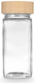 Sada 6ks koreničiek hranatých s bambusovým viečkom DECOR 6*120ml