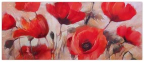 Obraz - Vlčie maky (120x50 cm)