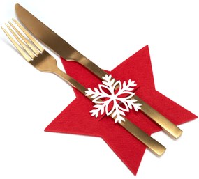 Tutumi Tutumi, vianočný obal na príbor 4ks 311378A, červená, CHR-06513