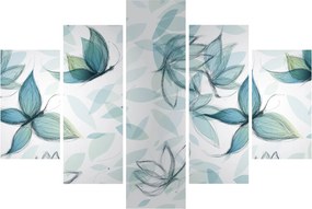 Obraz - Modré motýliky (150x105 cm)