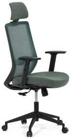 Kancelárska ergonomická stolička SENA — látka, čierna / zelená