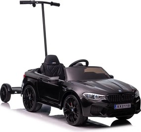 LEAN CARS Elektrické autíčko BMW M5 s rodičovskou platformou čierne lakované