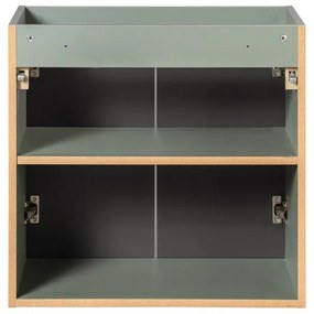 Závěsná skříňka Line Reed Green I s deskou 60 cm zelená