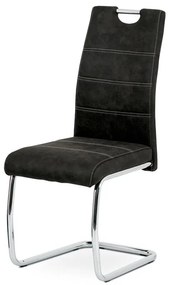 BONTEC Jedálenská stolička, čierna, látka, HC-483 BK3 Farba: Čierna