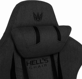 Herná ergonomická stolička HC-1013 – čierny poťah z kvalitnej textílie