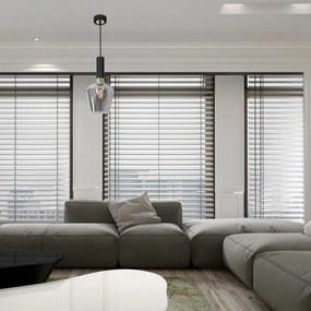 Luster na lanku ROMA BLACK 1xE27/60W/230V