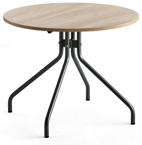 Stôl AROUND, Ø 900 mm, dub, antracit