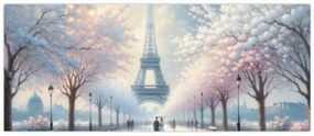 Obraz - Maľba z Paríža (120x50 cm)