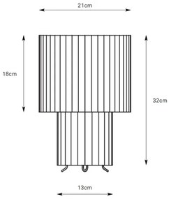 Markslöjd 108895 - Stolová lampa CATIS 1xE27/60W/230V 32 cm biela