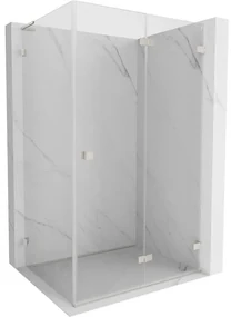Mexen Lunar-F L, sprchový kút pravý 100 x 80 cm, 8mm číre sklo, oceľový profil, 836L-100-080-97-00-P