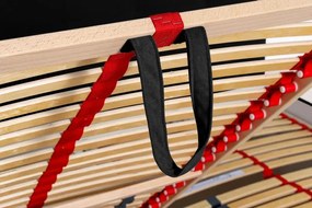 Manželská posteľ s lamelovým roštom ALMA, 200x160, čierná vzor (č.41)