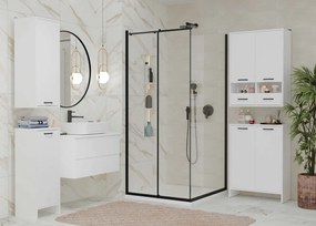 Spodná kúpeľňová skrinka s košom na bielizeň Nina 35 cm biela