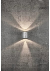 Nordlux - LED Vonkajšie nástenné svietidlo CANTO 2xLED/6W/230V IP44 strieborná