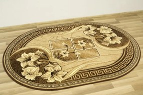 Koberec GOLD 365/12 béžový / hnedý ovál