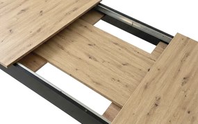 LEOBERT Jedálenský stôl 120-160x80 cm – dubový drevený