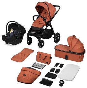 Lionelo - Kombinovaný kočík 3v1 LAYLA Hnedo-rezavá