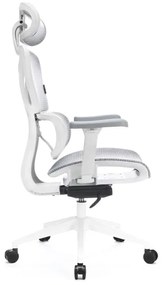 Kancelárska ergonomická stolička LEVANO šedá/biela/čierna