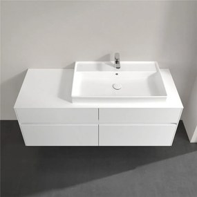VILLEROY &amp; BOCH Collaro závesná skrinka pod umývadlo na dosku (umývadlo vpravo), 4 zásuvky, 1400 x 500 x 548 mm, Glossy White, C09000DH
