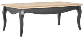 Konferenčný stolík,čierny a hnedý 110x60x40cm, borovicový masív