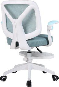 Detská otočná stolička Neoseat JUNI 010 s podnožou — látka, modrá