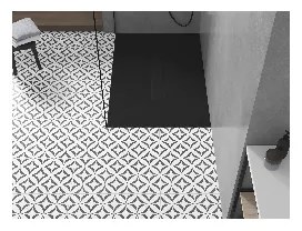 Mexen Toro, SMC obdĺžniková sprchová vanička 110 x 90 cm, čierna, čierna krytka, 43709011-B