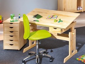Polohovateľný písací stôl Julia, borovica